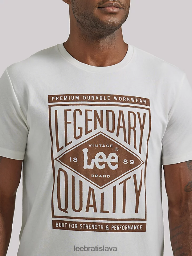 Lee oblečenie HL0J0R873 marshmallow muži Legendárne kvalitné grafické tričko