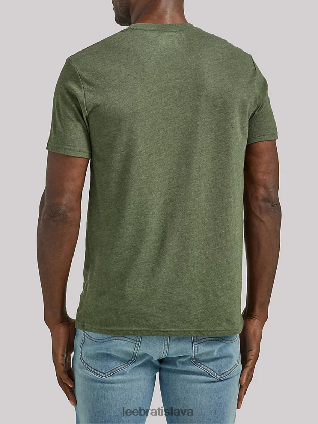 Lee oblečenie HL0J0R876 čierny les muži bezplatné tričko s grafikou vtákov