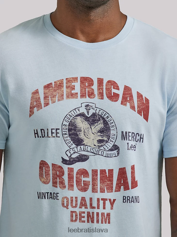 Lee oblečenie HL0J0R882 skyway muži originálne americké tričko s grafikou eagle