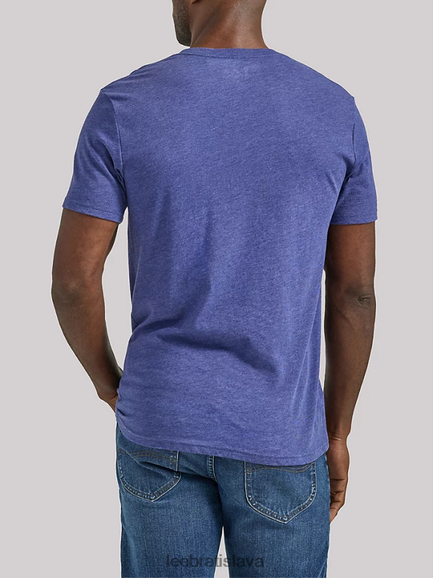 Lee oblečenie HL0J0R886 hymnická modrá muži grafické tričko s ponukou pracovných odevov