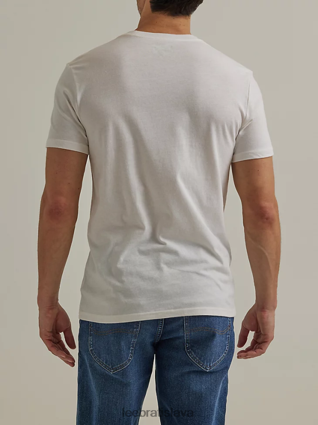 Lee oblečenie HL0J0R887 marshmallow vres muži vysokoškolské grafické tričko