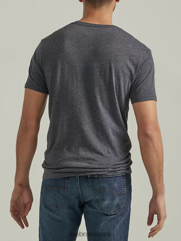 Lee oblečenie HL0J0R889 kaviár muži h.d. svetoznáme montérkové tričko s grafikou