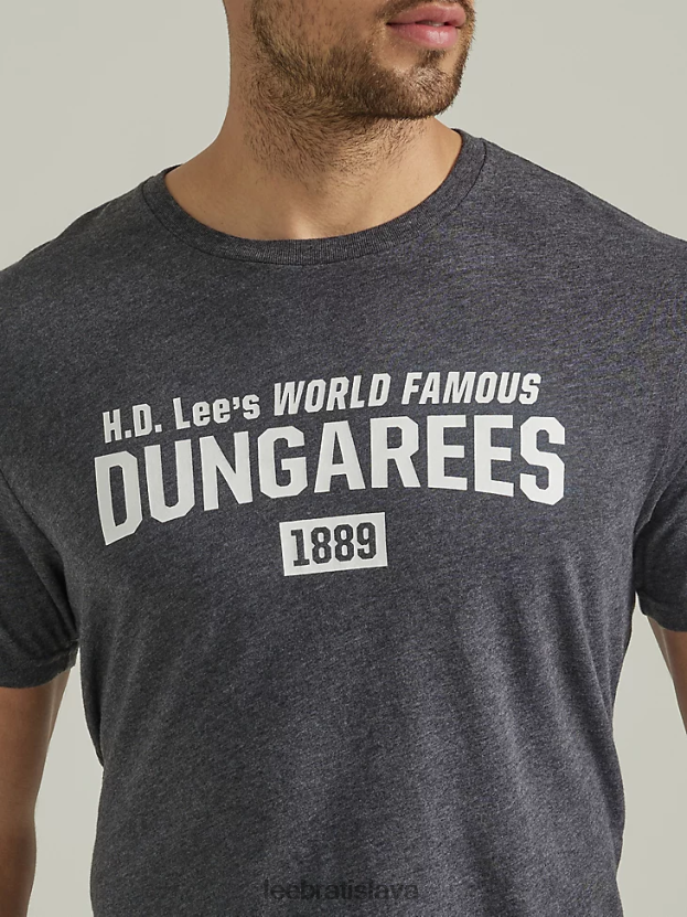 Lee oblečenie HL0J0R889 kaviár muži h.d. svetoznáme montérkové tričko s grafikou