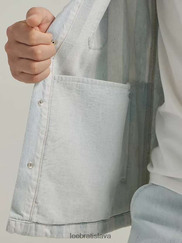 Lee oblečenie HL0J0R908 pásiková zmes muži pracovné odevy uvoľnený strih vrecko s chlopňou džínsová tielka