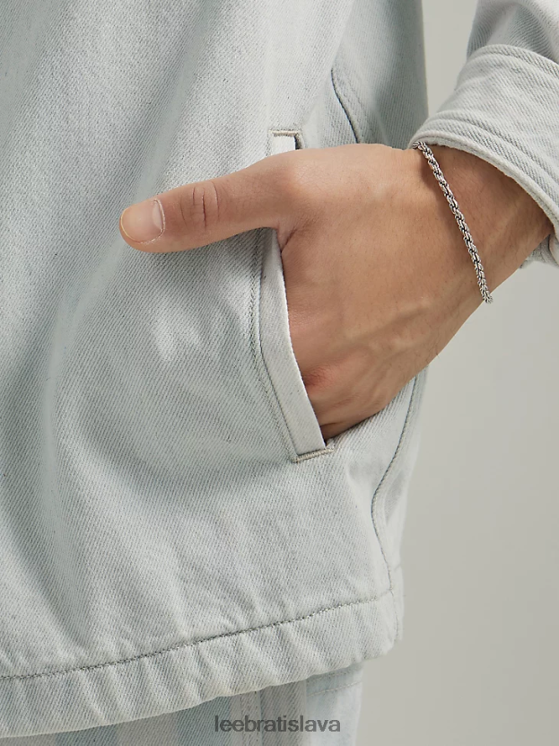 Lee oblečenie HL0J0R908 pásiková zmes muži pracovné odevy uvoľnený strih vrecko s chlopňou džínsová tielka