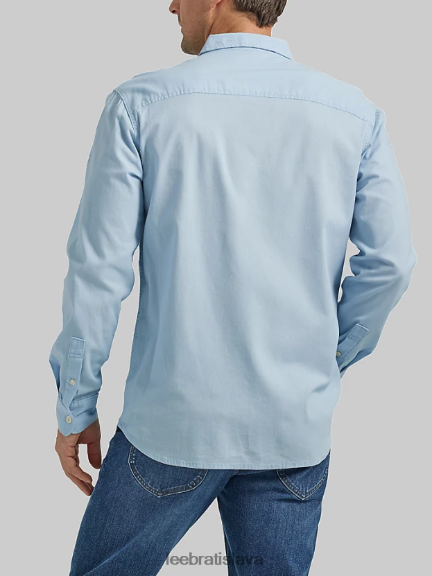 Lee oblečenie HL0J0R913 modrá obloha muži univerzálna košeľa s gombíkmi na extrémny pohyb