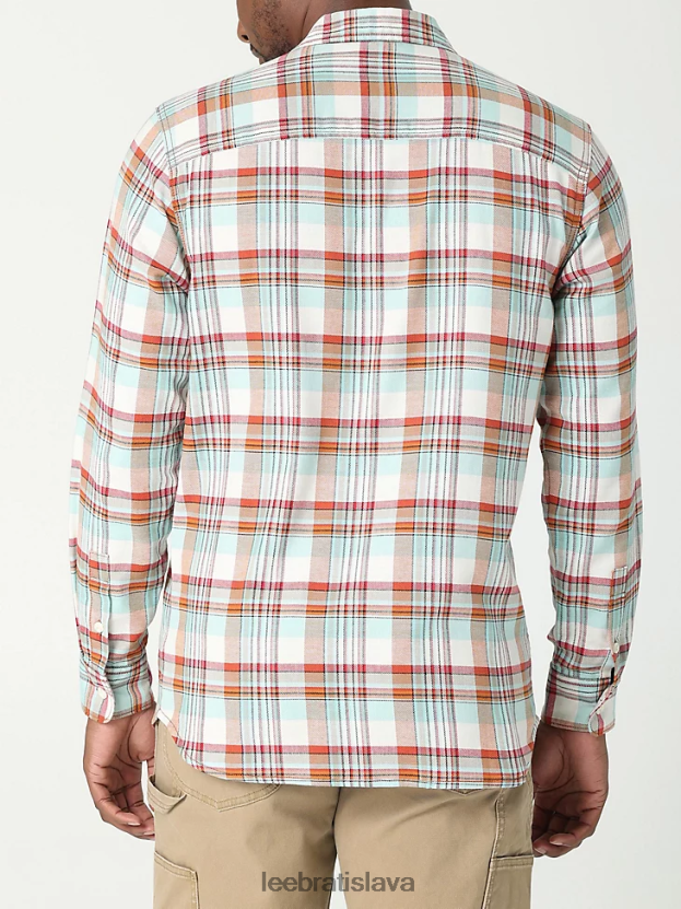 Lee oblečenie HL0J0R920 zuhoľnatený biely dym pléd muži extrémny pohyb mvp klasická strečová kockovaná košeľa s gombíkmi