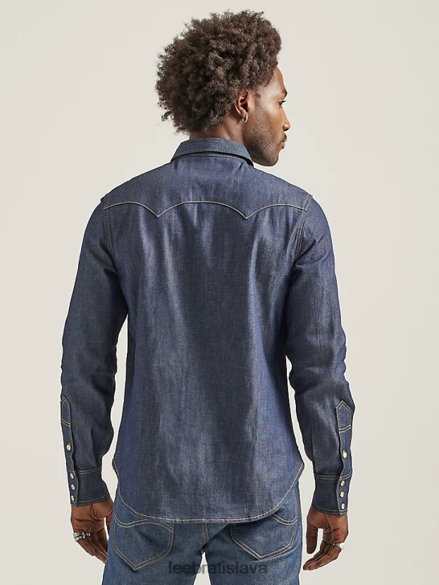 Lee oblečenie HL0J0R921 suché indigo muži 101 westernová košeľa