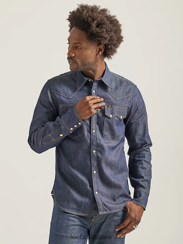 Lee oblečenie HL0J0R921 suché indigo muži 101 westernová košeľa