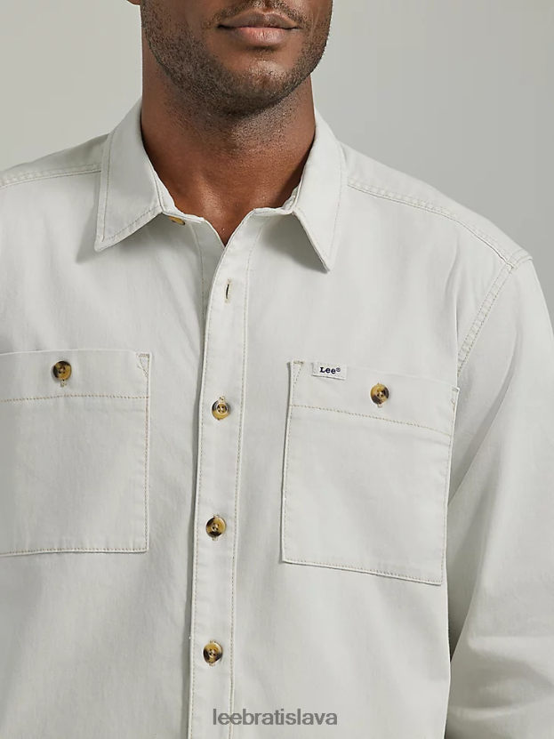 Lee oblečenie HL0J0R923 hmlisto sivá muži pracovné oblečenie pevné tielko