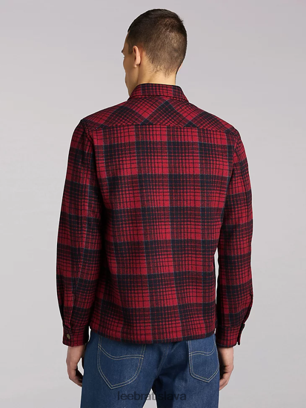 Lee oblečenie HL0J0R927 salsa muži 101 kockovaná vlnená tielka