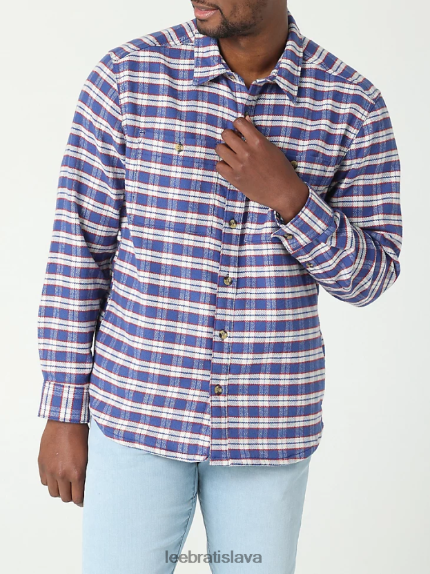 Lee oblečenie HL0J0R928 hymnická modrá pléd muži pracovné odevy kockované tielko