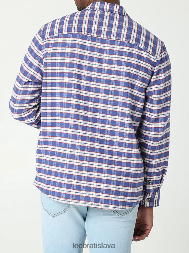 Lee oblečenie HL0J0R928 hymnická modrá pléd muži pracovné odevy kockované tielko