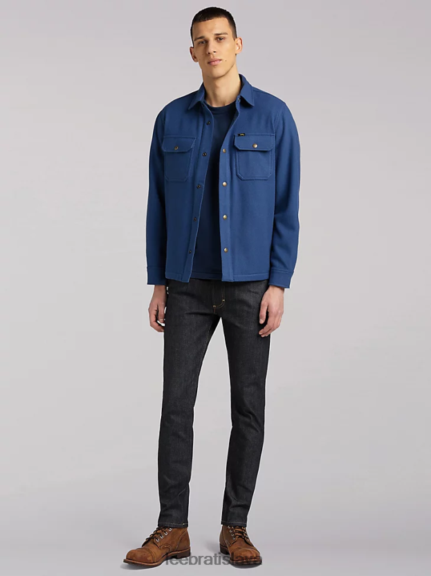 Lee oblečenie HL0J0R930 jazerná modrá muži 101 vlnené tielko