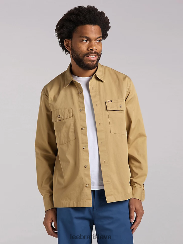 Lee oblečenie HL0J0R940 hlina muži európska kolekcia chetopa tkaná košeľa