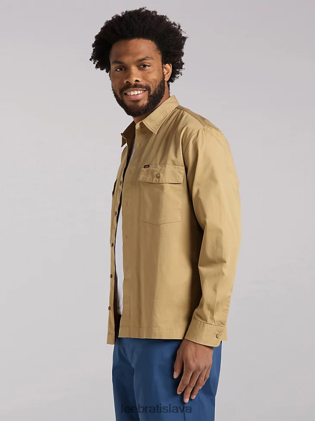 Lee oblečenie HL0J0R940 hlina muži európska kolekcia chetopa tkaná košeľa