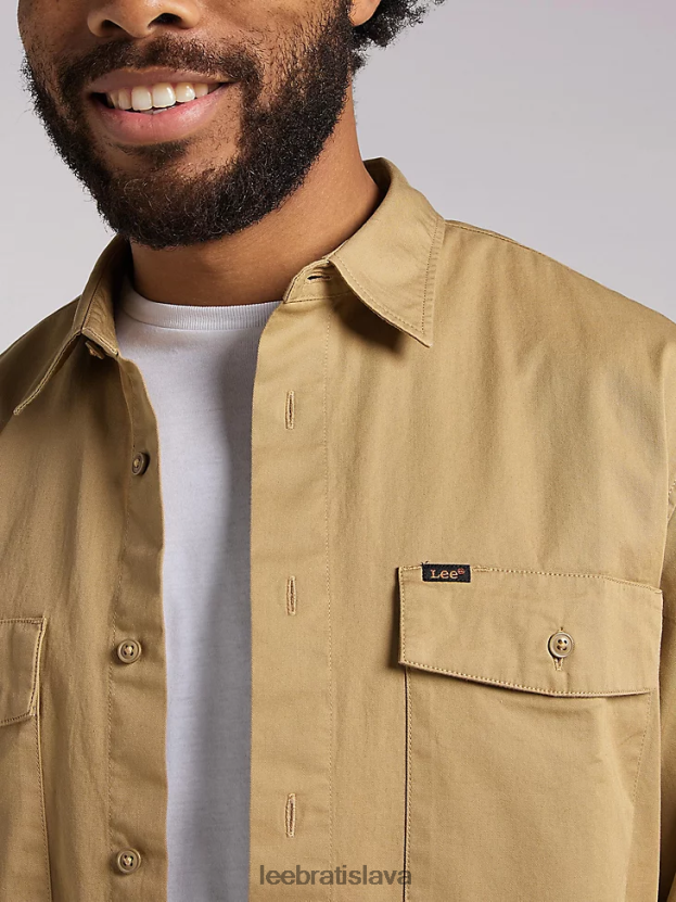 Lee oblečenie HL0J0R940 hlina muži európska kolekcia chetopa tkaná košeľa