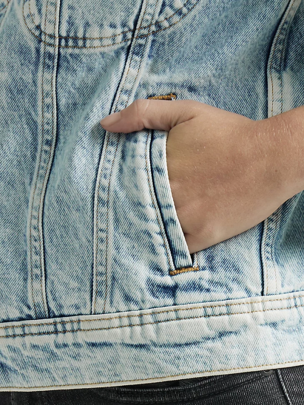 Lee oblečenie HL0J0R411 fotocitlivé ženy perleťová džínsová vesta