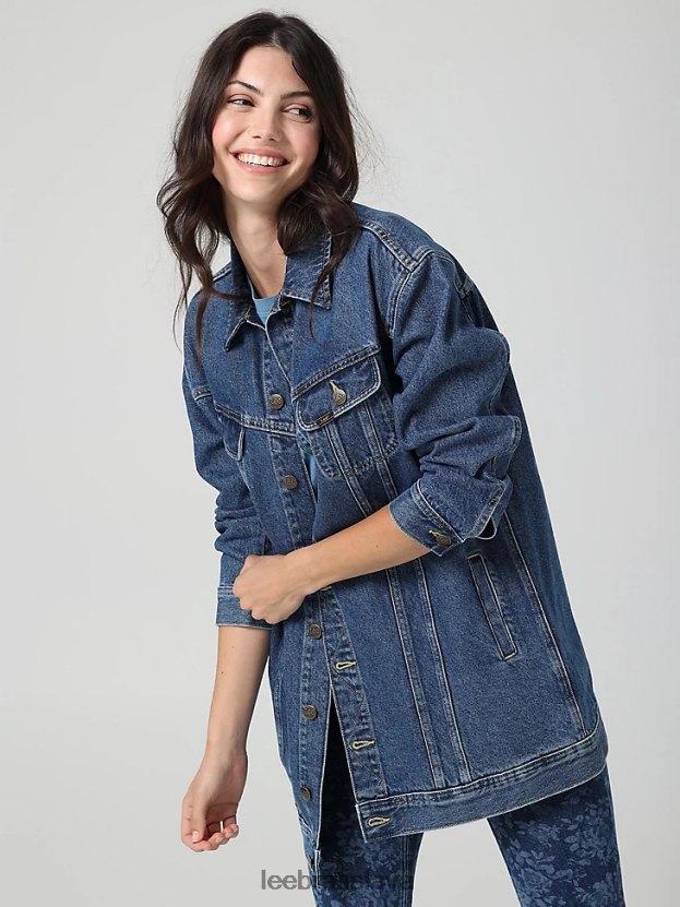 Lee oblečenie HL0J0R416 kamenný mlyn ženy európska kolekcia dlhá jazdecká bunda