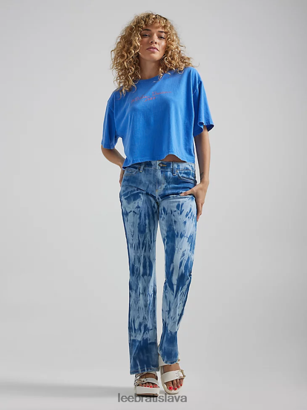 Lee oblečenie HL0J0R118 silná búrka ženy low rise tie dye bootcut džínsy