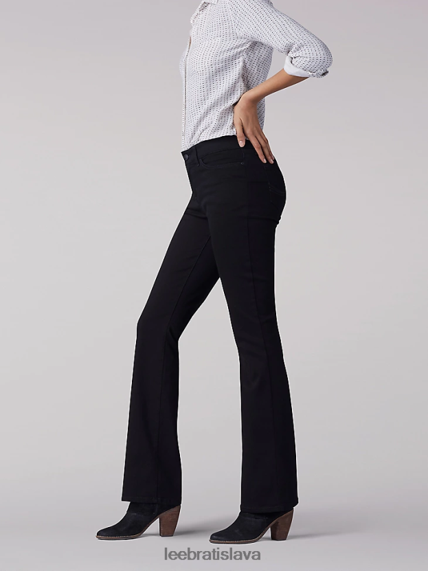 Lee oblečenie HL0J0R131 čierna ženy ultra lux s flex motion bootcut džínsy