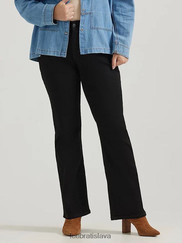 Lee oblečenie HL0J0R140 čierna ženy ultra lux s flex motion bootcut džínsy (plus)