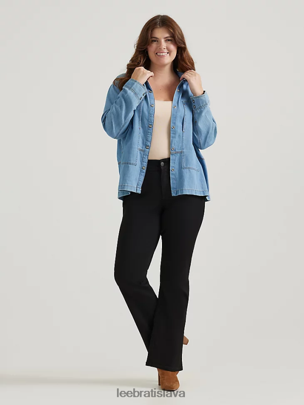 Lee oblečenie HL0J0R140 čierna ženy ultra lux s flex motion bootcut džínsy (plus)