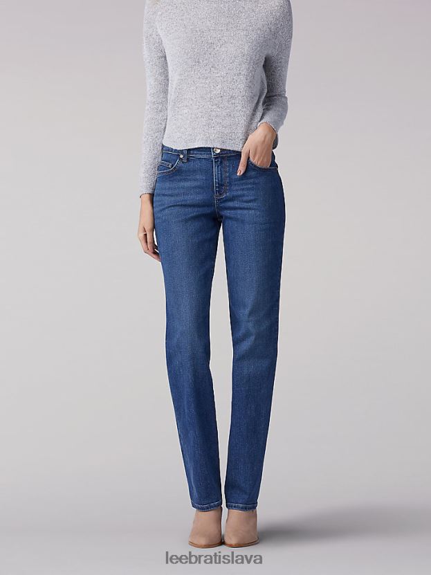 Lee oblečenie HL0J0R102 el paso ženy strečové džínsy uvoľneného strihu s rovnými nohami (drobné)