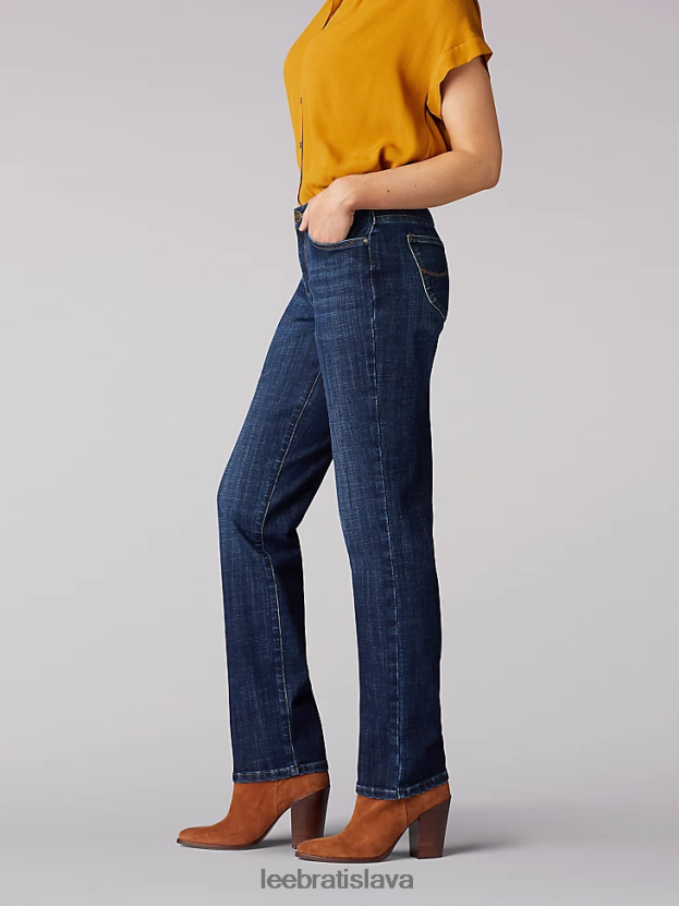 Lee oblečenie HL0J0R104 začarovaný ženy strečové džínsy uvoľneného strihu s rovnými nohami (drobné)