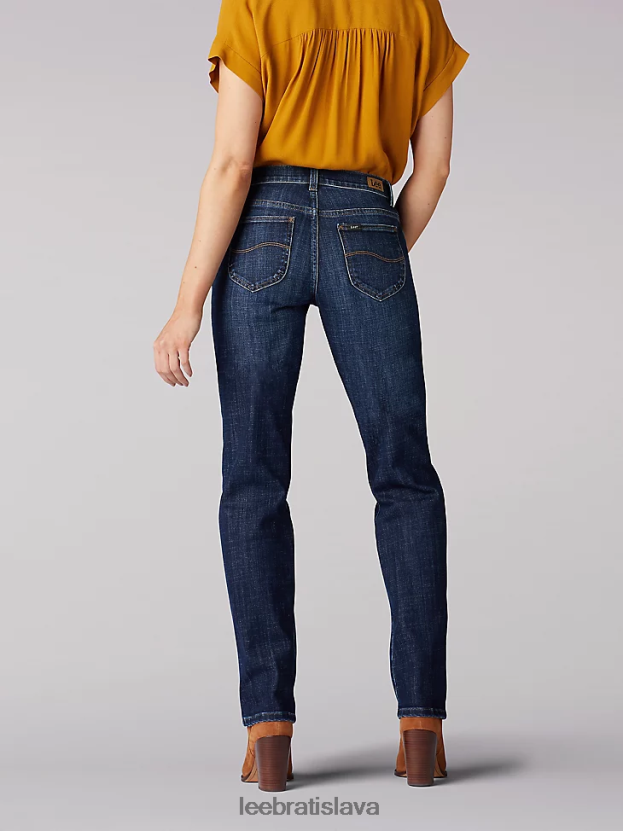 Lee oblečenie HL0J0R104 začarovaný ženy strečové džínsy uvoľneného strihu s rovnými nohami (drobné)