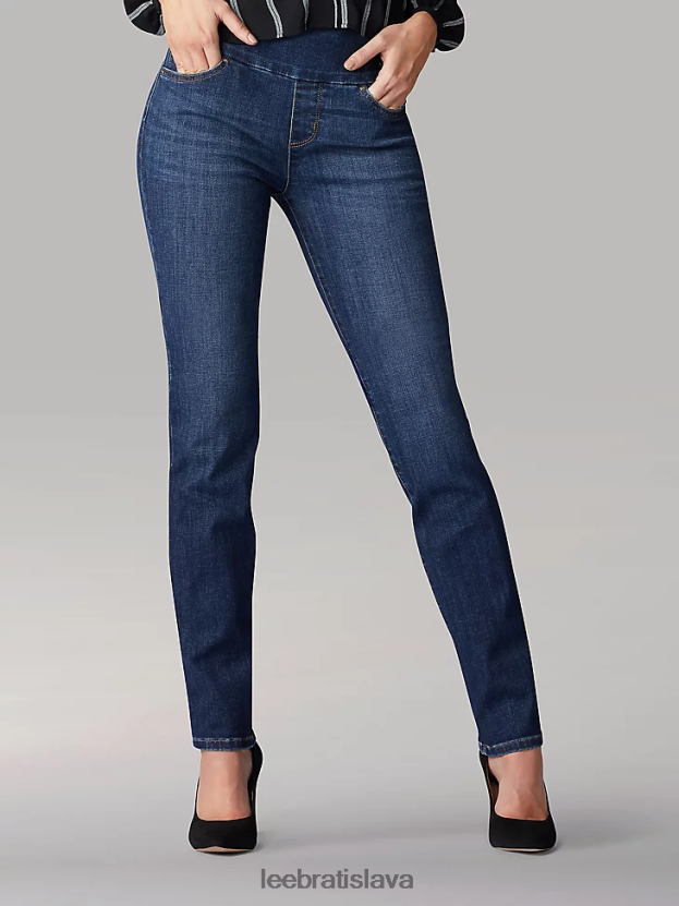 Lee oblečenie HL0J0R109 zosuv pôdy ženy vyrezávanie slim fit slim nohavicu stiahnuť džínsy