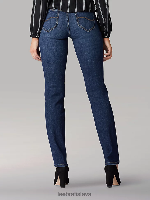 Lee oblečenie HL0J0R109 zosuv pôdy ženy vyrezávanie slim fit slim nohavicu stiahnuť džínsy