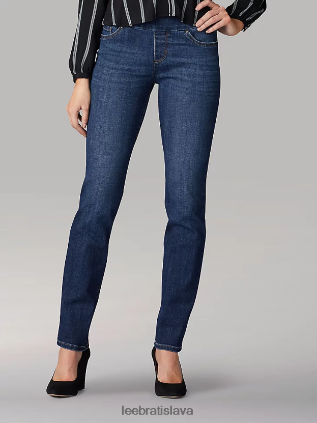 Lee oblečenie HL0J0R109 zosuv pôdy ženy vyrezávanie slim fit slim nohavicu stiahnuť džínsy