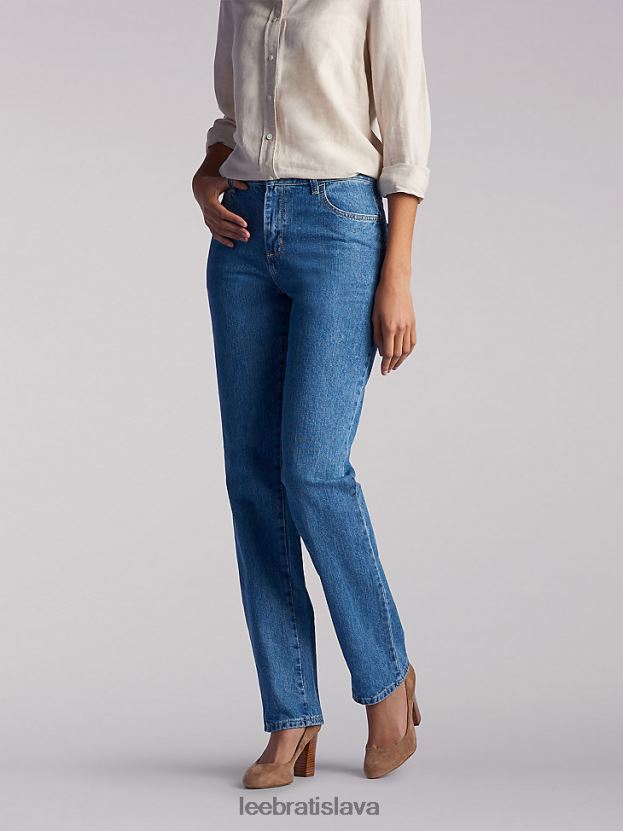 Lee oblečenie HL0J0R10 aero ženy 100% bavlnené džínsy uvoľneného strihu s rovnými nohavicami