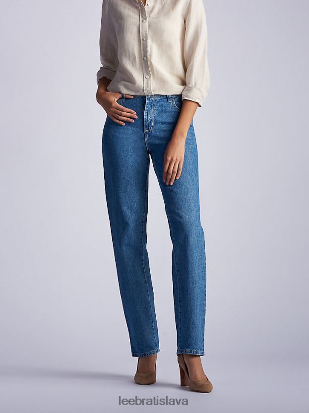 Lee oblečenie HL0J0R10 aero ženy 100% bavlnené džínsy uvoľneného strihu s rovnými nohavicami