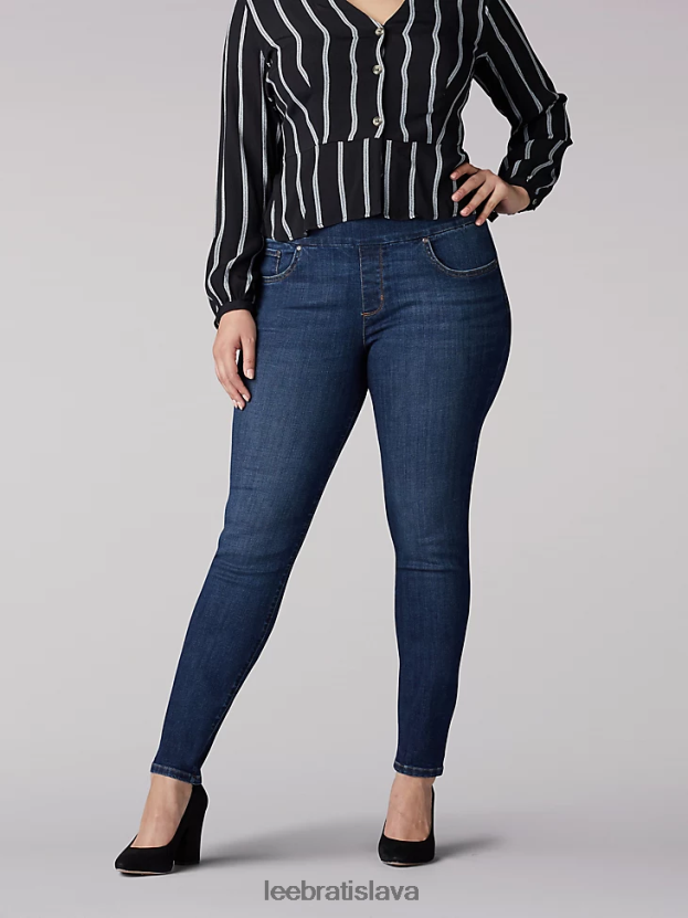 Lee oblečenie HL0J0R115 zosuv pôdy ženy vytvarované úzke naťahovacie džínsy priliehavého strihu (plus)