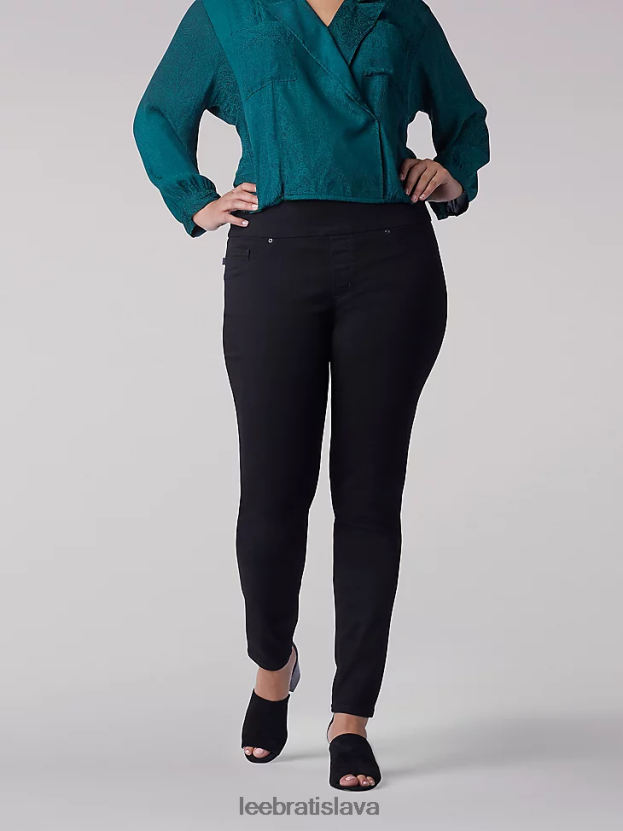 Lee oblečenie HL0J0R117 čierna ženy vytvarované úzke naťahovacie džínsy priliehavého strihu (plus)