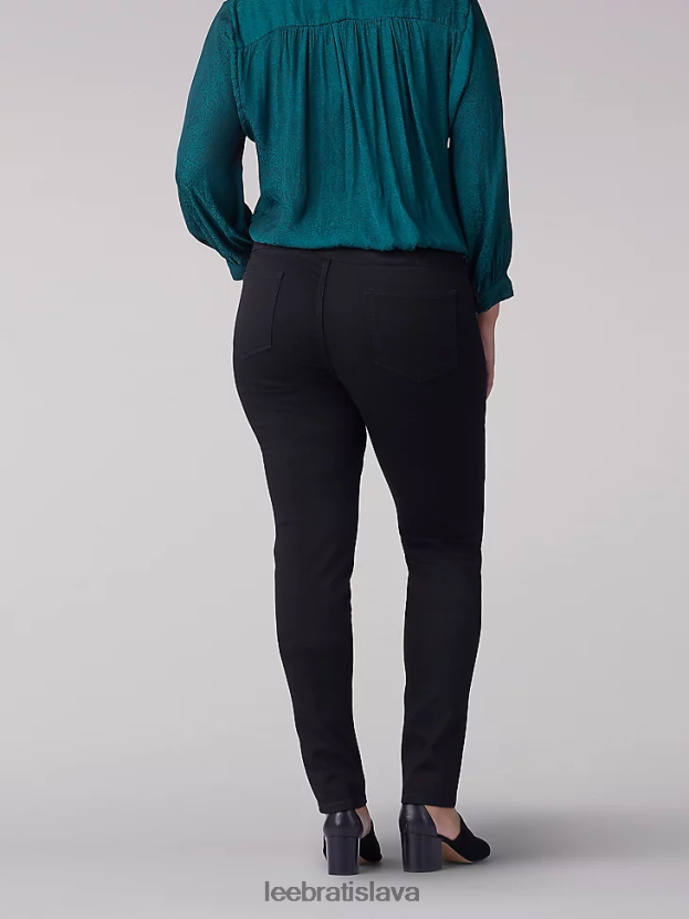 Lee oblečenie HL0J0R117 čierna ženy vytvarované úzke naťahovacie džínsy priliehavého strihu (plus)