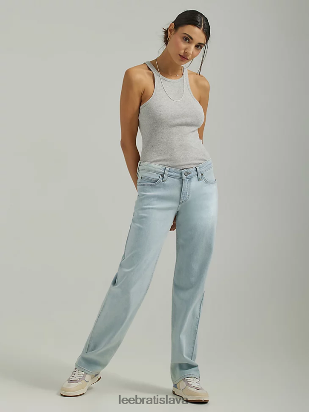 Lee oblečenie HL0J0R12 ranná prechádzka ženy rovné džínsy s nízkym rastom