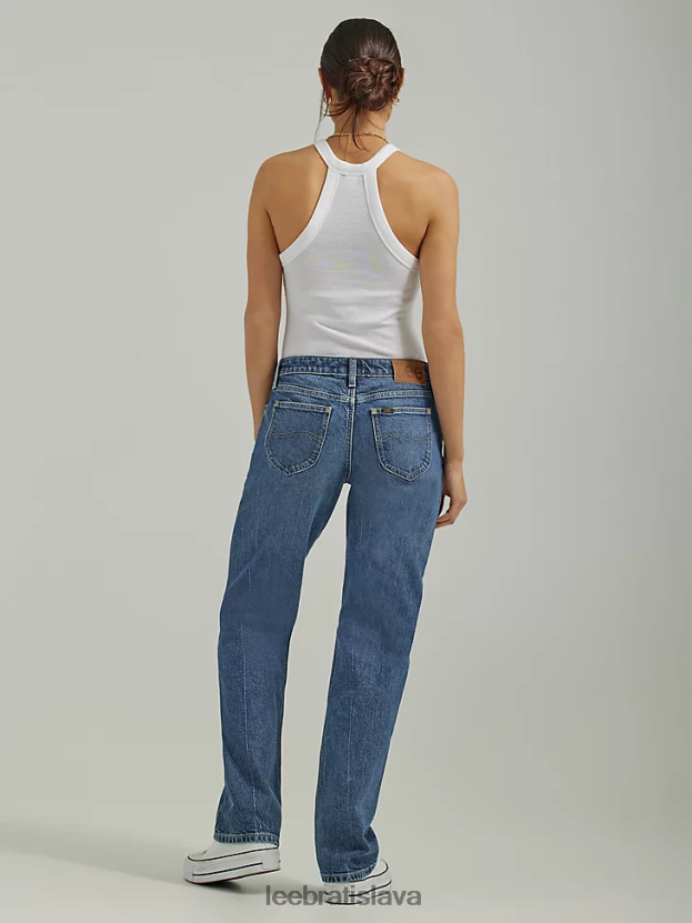 Lee oblečenie HL0J0R13 modrá rýchlosť ženy rovné džínsy s nízkym rastom