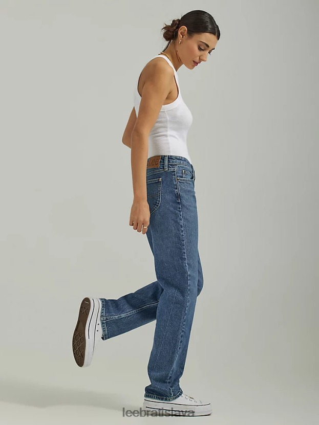 Lee oblečenie HL0J0R13 modrá rýchlosť ženy rovné džínsy s nízkym rastom