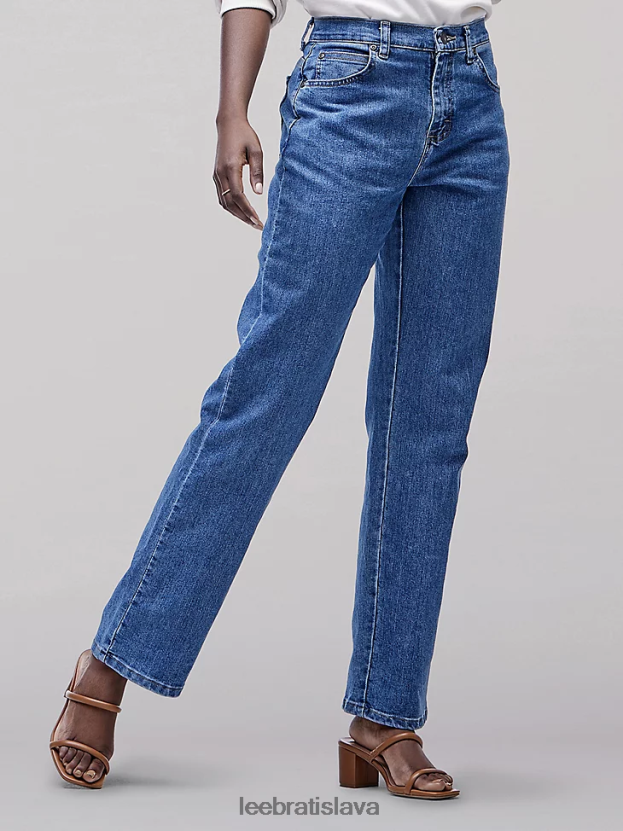 Lee oblečenie HL0J0R14 prémiové svetlo ženy originálne džínsy s rovnými nohavicami v uvoľnenom strihu