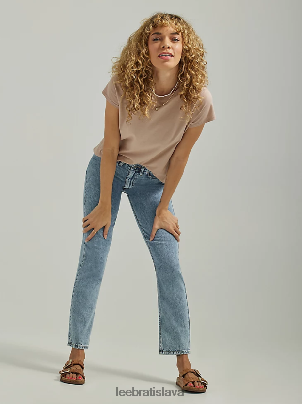 Lee oblečenie HL0J0R19 svetelná svätyňa ženy vysoké elastické rovné džínsy