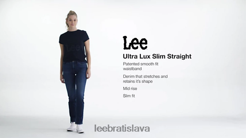 Lee oblečenie HL0J0R22 čierna ženy ultra lux comfort slim rovné džínsy