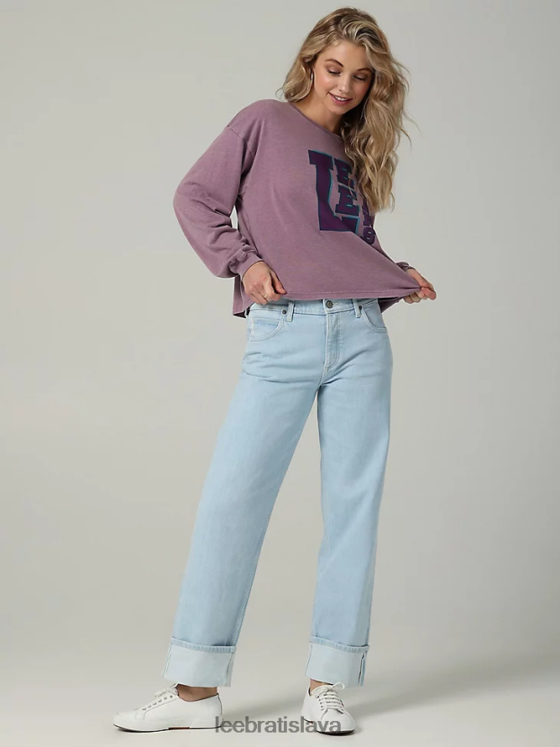 Lee oblečenie HL0J0R31 retro svetlo ženy európska kolekcia carol straight jean