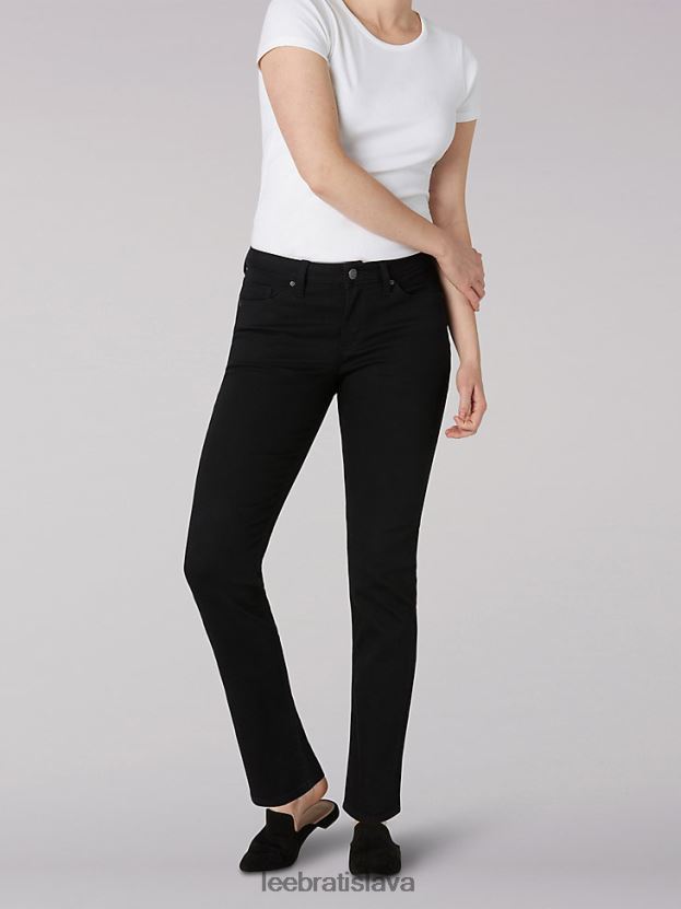 Lee oblečenie HL0J0R45 čierna ženy legendárne obyčajné rovné džínsy