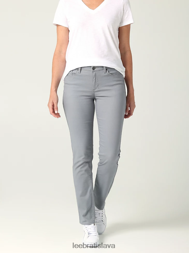 Lee oblečenie HL0J0R46 dover šedá ženy legendárne džínsy s rovnými nohavicami s pravidelným strihom