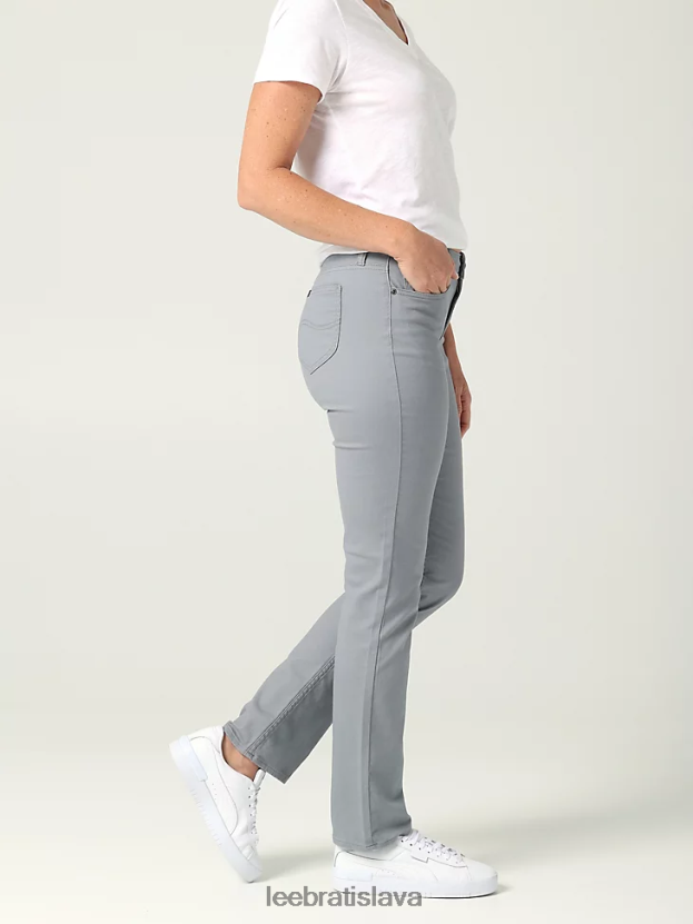 Lee oblečenie HL0J0R46 dover šedá ženy legendárne džínsy s rovnými nohavicami s pravidelným strihom