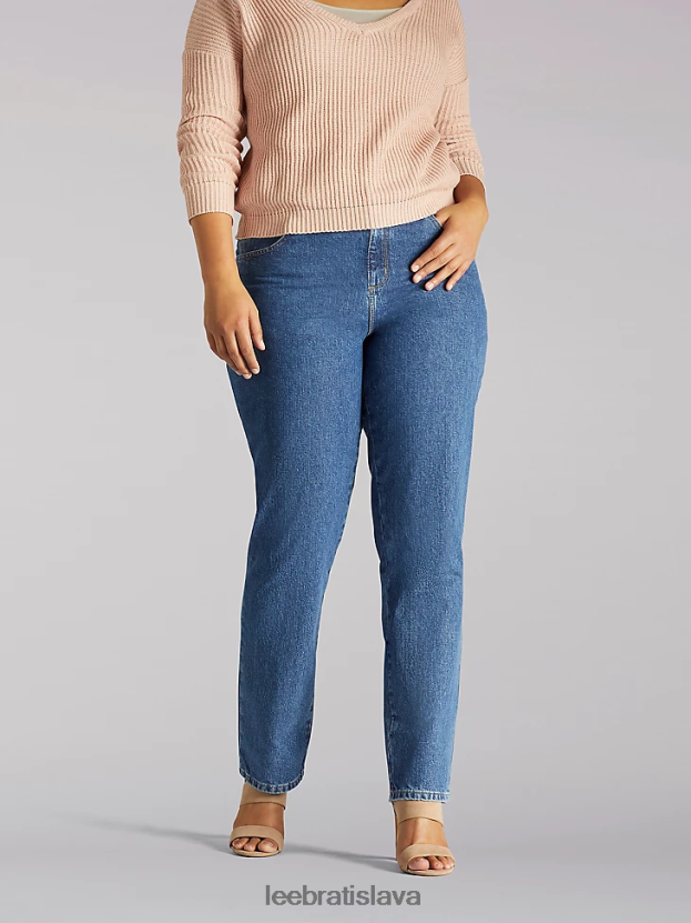 Lee oblečenie HL0J0R60 lívia ženy 100% bavlnené džínsy uvoľneného strihu s rovnými nohavicami (plus)