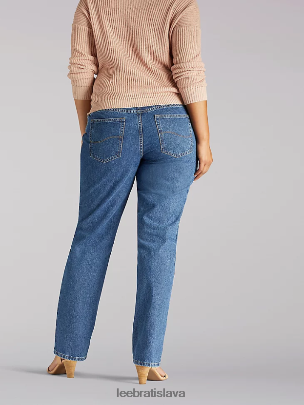 Lee oblečenie HL0J0R60 lívia ženy 100% bavlnené džínsy uvoľneného strihu s rovnými nohavicami (plus)